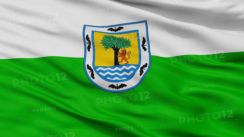 Santa Fe De Antioquia City Flag, Country Colombia, Antioquia Department, Closeup View