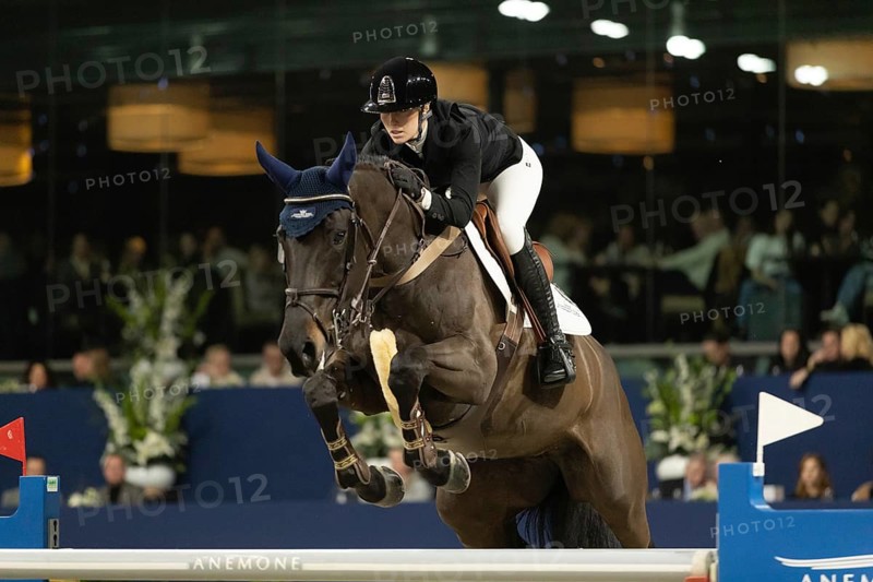 Jana Wargers of Germany competes in 1.60m FEI Jumping World Cup at Jumping Amsterdam in Amsterdam, The Netherlands, Europe