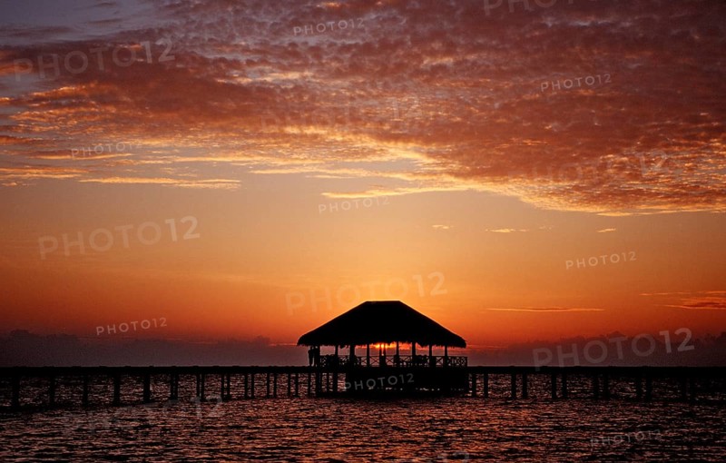 Sunset in the Maldives, Maldives, Indian Ocean, Medhufushi, Meemu Atoll, Asia