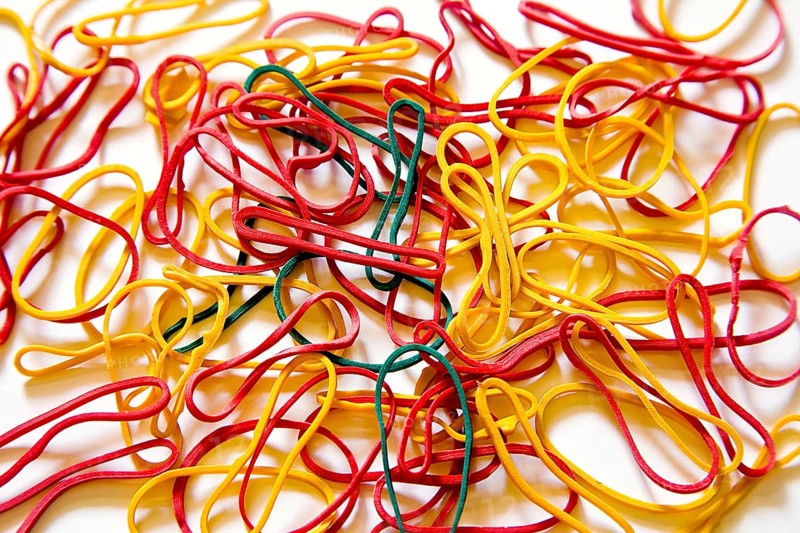 Colourful rubber bands india april 2011