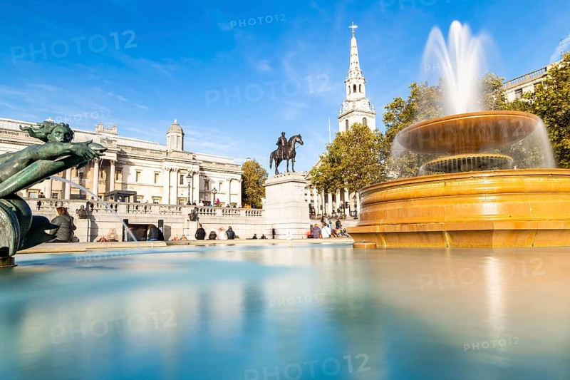 Trafalgar Square in London United Kingdom, UK