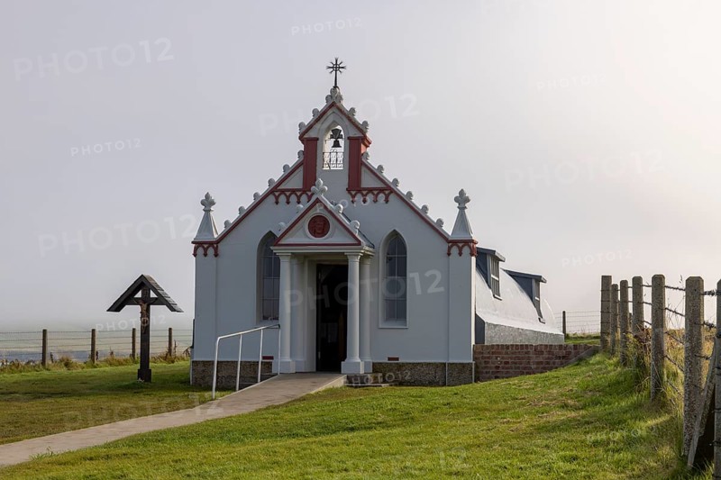 Italian chapel, built by prisoners of war from Italy, Lamb Holm, Orkney, Scotland, Great Britain