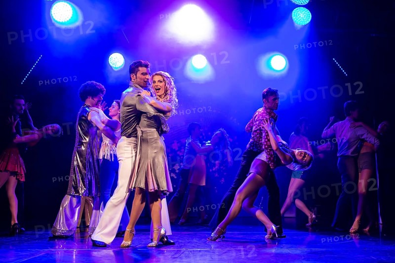 Tino Andrea Honegger and Julia Fechter starring as Tony Manero and Stephanie Mangano in the musical "Saturday Night Fever", Le Théâtre, Kriens, Lucerne, Switzerland, Europe