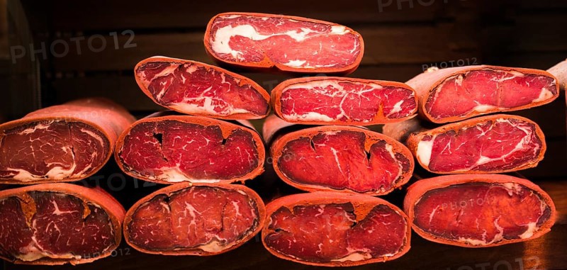 Highly seasoned, air-dried cured beef in Ottoman cuisine