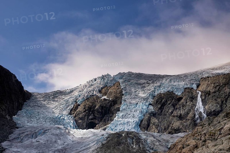The Buarbreen glacier is a glacial arm from the Folgefonna glacier near the Norwegian town Odda