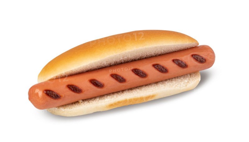 Hot dog isolated on white background