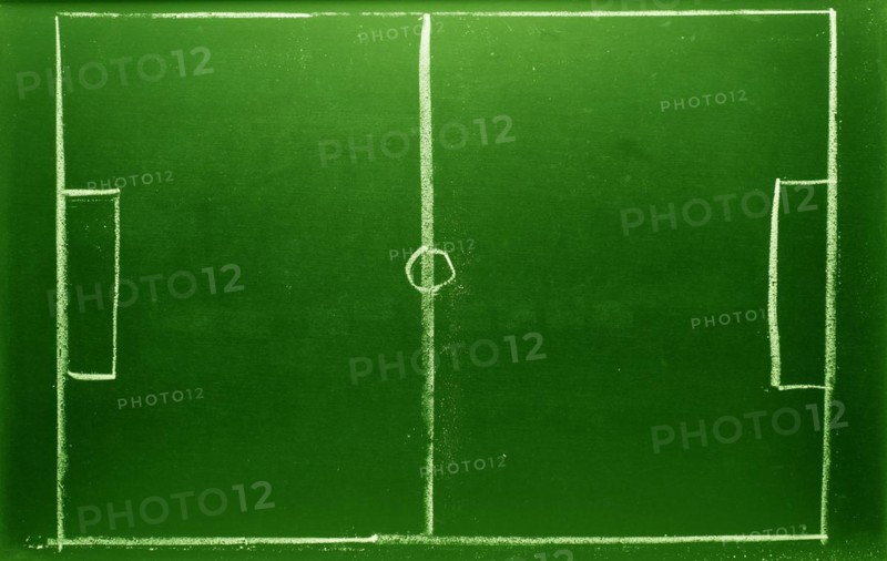 Soccer field on a chalkboard, soccer competition, sports background