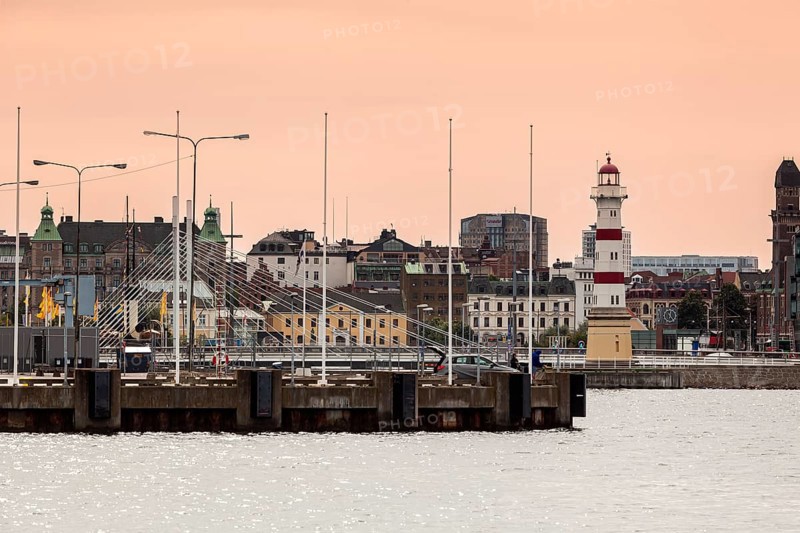 Malmö Harbor, Lighthouse, Skane-County, Malmö, Sweden, Scandinavia, Europe