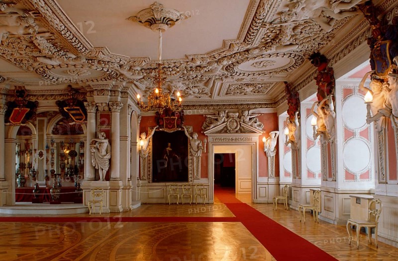 Ballroom in castle Friedenstein, Gotha, Thuringia, ballroom in castle Friedenstein, Thuringia, Germany, Europe