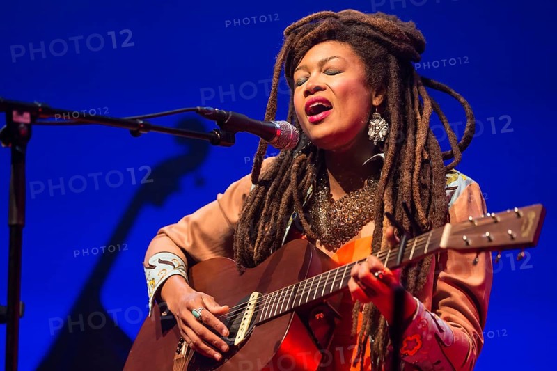 The American singer-songwriter Valerie June, performing live at the Blue Balls Festival, Lucerne, Switzerland, Europe