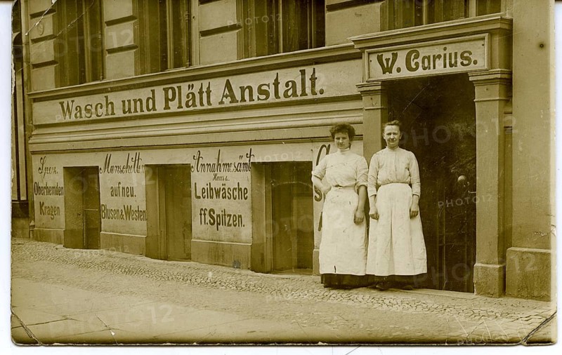 Business, service, laundry, two woman, 1920s, Germany, Europe