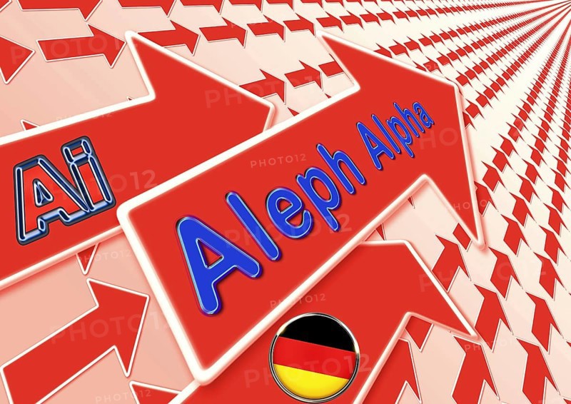 Symbol photo, Aleph Alpha, German AI company, AI, AI, ChatGBT, GPT4, OpenAI, chatbot, artificial intelligence, artificial intelligence, IT system, computer science, AI learning, IT technology, computer system, software, Microsoft, silicon brain, thinking machine, creativity, new wonder of the world, Einstein replacement, questionable intelligence, AI research, language robot, algorithm, Isar-Silicon Valley