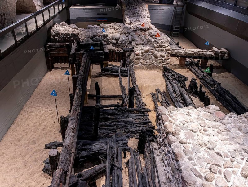 Interior photograph, Archaeological excavations, Berlin Spandau Citadel, remains of the old fortress, Berlin, Germany, Europe