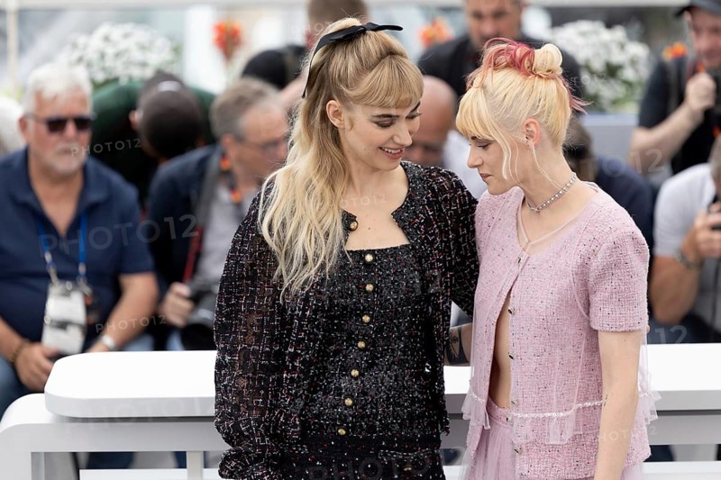 Cannes, France - 16.5.2024: Imogen Poots, Kristen Stewart during the Photocall The Chronology of Water during the 78th Cannes International Film Festival. The film festival will take place from 13 to 24 May 2025
