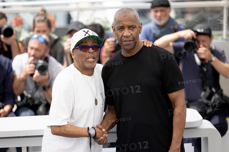 Cannes, France - 19.5.2024: Spike Lee, Denzel Washington during the photocall - Highest 2 Lowest - during the 78th Cannes International Film Festival. The film festival will take place from 13 to 24 May 2025