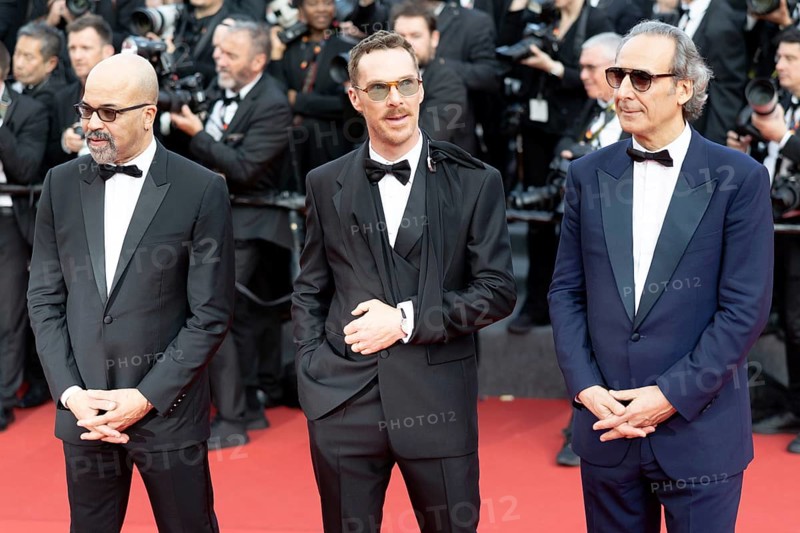 Cannes, France - 18.5.2024: Jeffrey Wright, Benedict Cumberbatch and Alexandre Desplat on the red carpet during the 78th Cannes International Film Festival. The film festival will take place from 13 to 24 May 2025