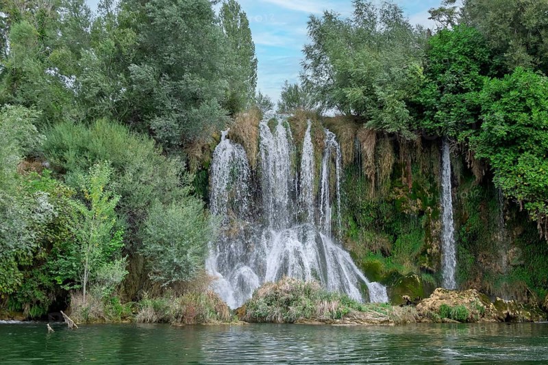 Roški Slap waterfall, Krka National Park, Sibenik-Knin region, Dalmatia, Croatia, Europe