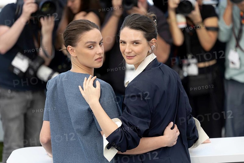 Cannes, France - 15.5.2024: Angelina Woreth and Joséphine Japy during the photocall for QUI BRILLE AU COMBAT (THE WONDERERS) at the 78th Cannes International Film Festival. The film festival will take place from 13 to 24 May 2025