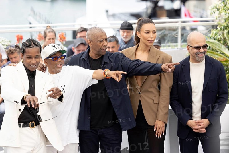 Cannes, France - 19.5.2024: Asap Rocky, Spike Lee, Ilfenesh Hadera, Denzel Washington and Jeffrey Wright during the photocall - Highest 2 Lowest - during the 78th Cannes International Film Festival. The film festival takes place from 13 to 24 May 2025