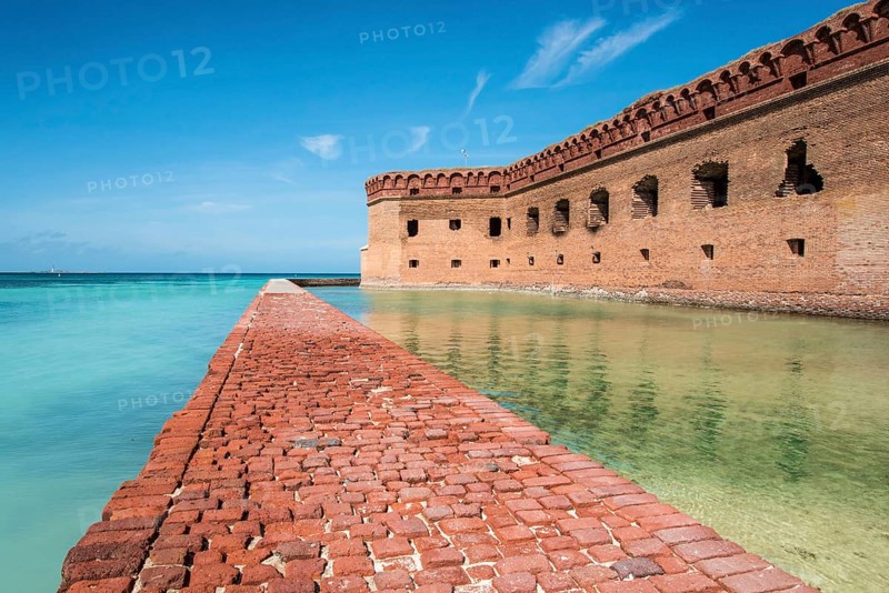 Old historic Spanish fort on Dry Tortugas Island, Florida, USA, North America