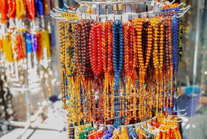 Set of Rosary praying beads for practicing mindfulness meditation praying beads