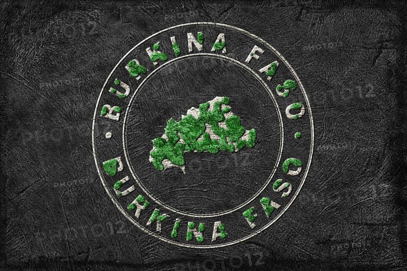 Map of Burkina Faso Reforestation Green Agenda, Climate Message