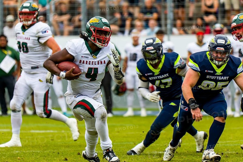 European League of Football, ELF/ Game :  Barcelona Dragons at  Stuttgart Surge on July. 23. 2023 ,in the Gazi Stadium , Stuttgart ,  Germany, Europe