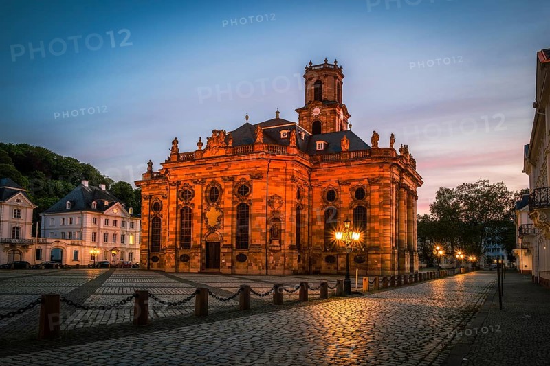 View of the Ludwigskirche in Saarbrücken, Germany, Europe