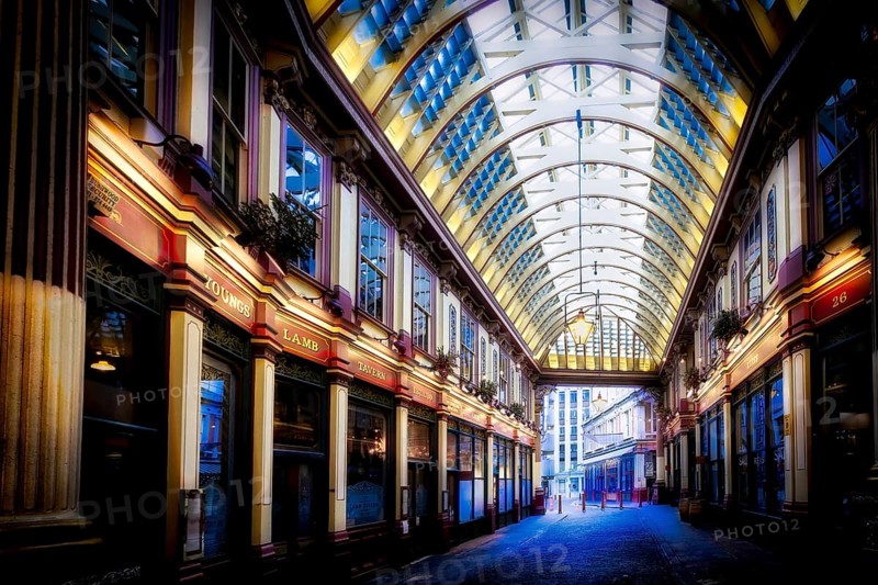 Deserted Leadenhall Market on a Sunday