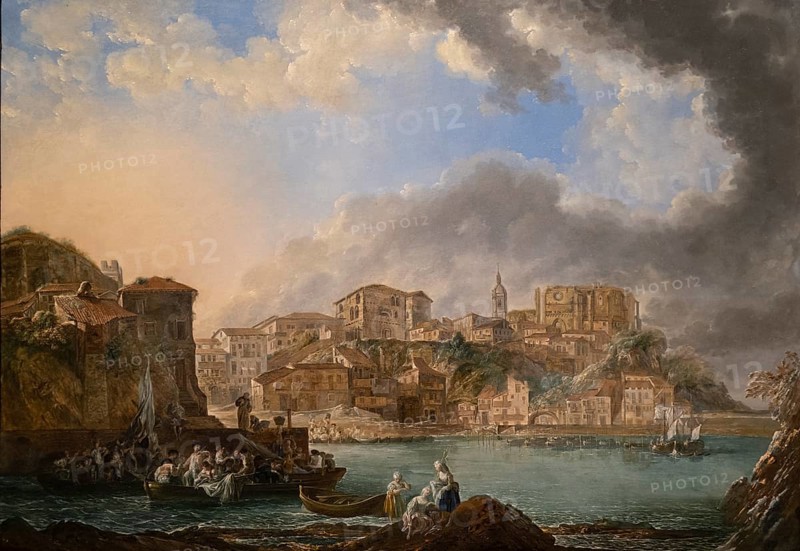 View of Bermeo, Luis Paret and Alcazar, 1783, oil on copper, Museo de Bellas Artes, Bilbao, Spain, Europe