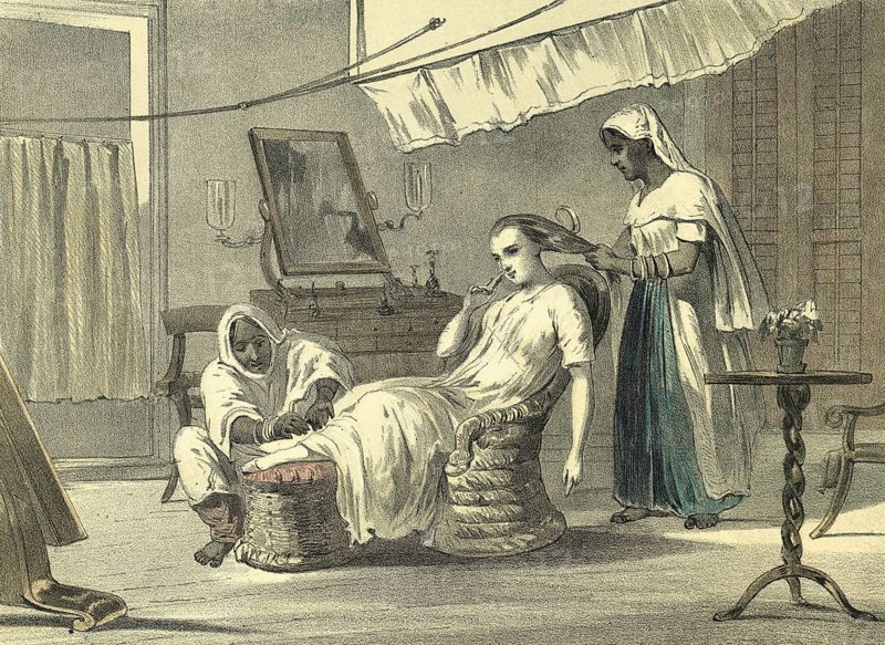 Illustration Lithograph Woodcut of Life in India During British Rule