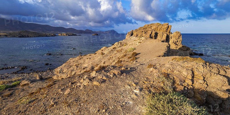 Cala Palo, Los Escullos, Cabo de Gata-Níjar Natural Park, UNESCO Biosphere Reserve, Hot Desert Climate Region, Almería, Andalucía, Spain, Europe