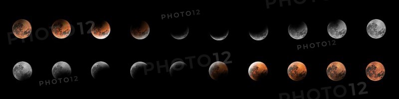Lunar Eclipse Phases, Blood moon, Composite Lunar Eclipse