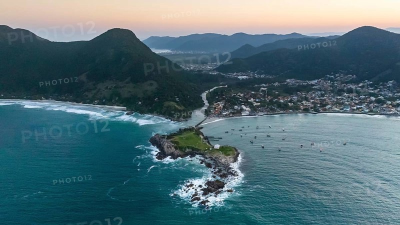 Florianopolis, Armação beach, aerial view. Santa Catarina, SC