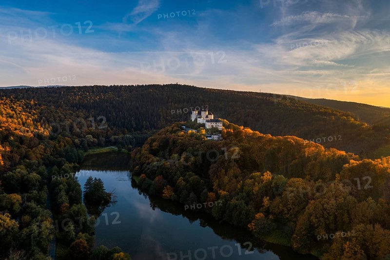 Lockenhaus, Austria, 7 October, 2022: view of the Burg Lockenhaus Castle in the Burgenland region of Austria, Europe