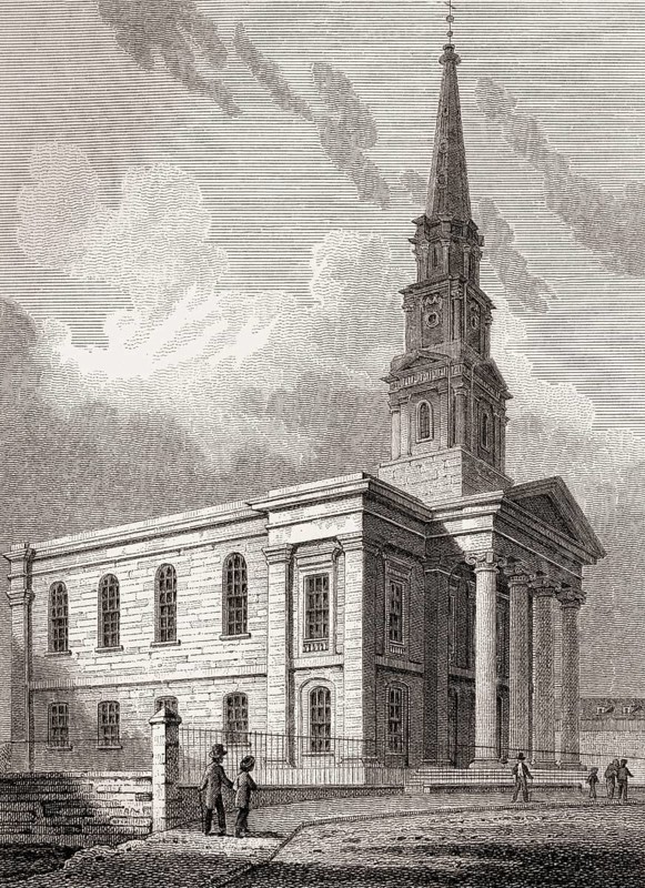 North Leith Parish Church, Edinburgh, Scotland, 19th century, Views in Edinburgh by J. & H. S. Storer