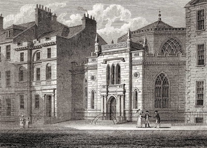 St George's Chapel, York Place, Edinburgh, Scotland, 19th century, Views in Edinburgh by J. & H. S. Storer