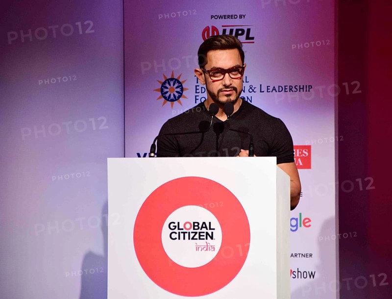Bollywood actor Aamir Khan press conference launch Global Citizen Festival Global Education Leadership foundation Mumbai