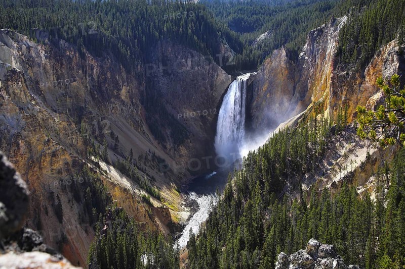 Sparkling falls in a canyon of Yellowstone national park. More magnificent pictures from the American and Canadian National parks you can look hundreds in my portfolio. Welcome!