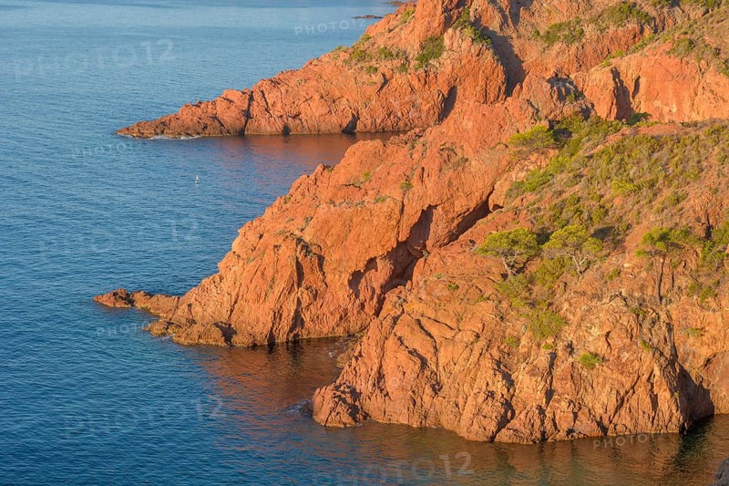 Esterel massif along the Mediterranean coast in the French Riviera