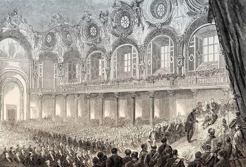 Distribution of awards to French manufacturers, Great London Exposition, 1862, London, United Kingdom, Europe