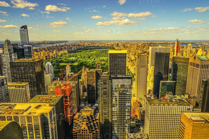The view from the Rockefeller Center (Top of the Rock). Shooting Location: New York, Manhattan