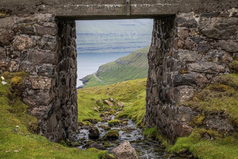 The wild landscape of the Faroe Islands in the North Atlantic
