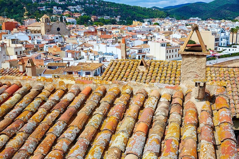 Tossa de Mar old town Vila Vella in Costa Brava of Catalonia masonry stone
