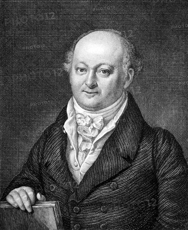 Franz Ludwig von Hornthal (1760-1833) on engraving from 1859. First Mayor and Freeman of Bamberg. Engraved by unknown artist and published in Meyers Konversations-Lexikon, Germany, 1859, Europe