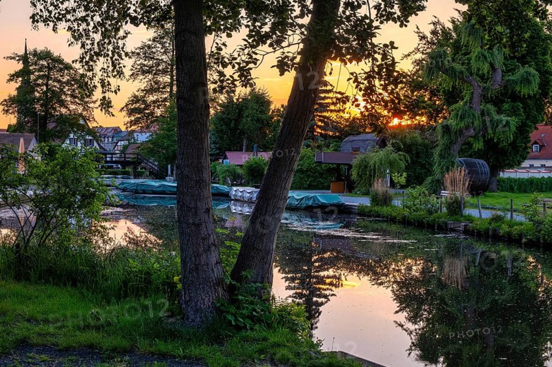 Sunset Spreewald Lübbenau Spreewald harbour
