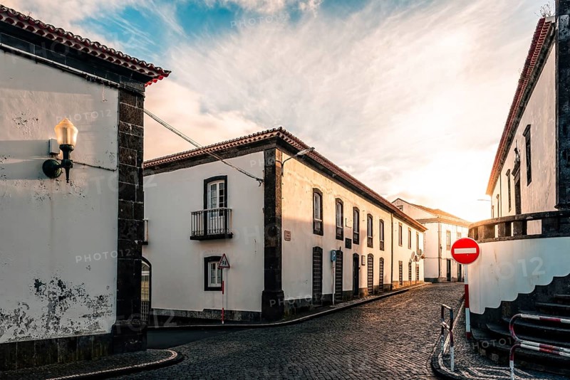 The historic town of Vila Franca do Campo, Azores