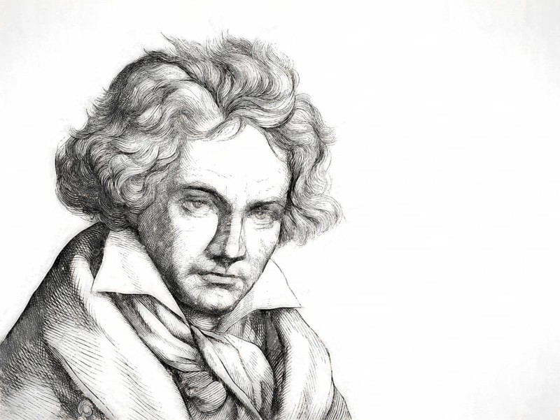 Ludwig van Beethoven, 1770 -1827, German composer, digitally altered