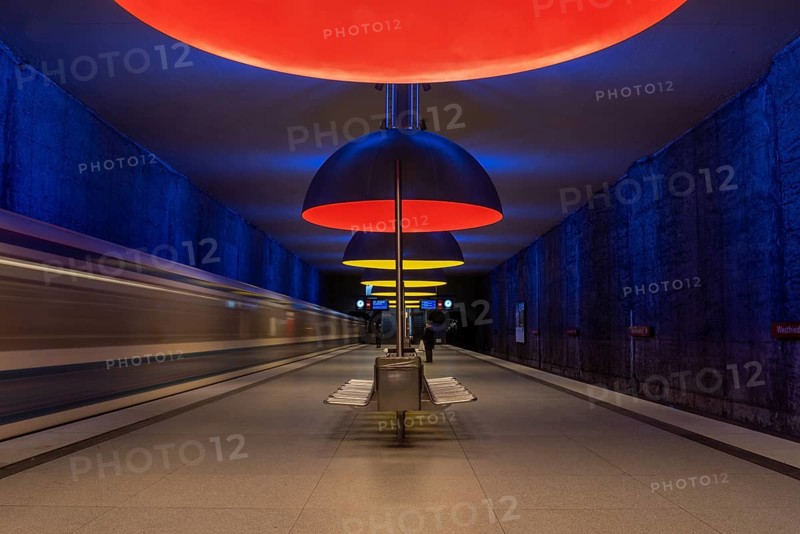 MUNICH, Germany, JANURAY 01, 2023, Scenic subway station Westfriedhof in Munich, Bavaria, Germany, Europe
