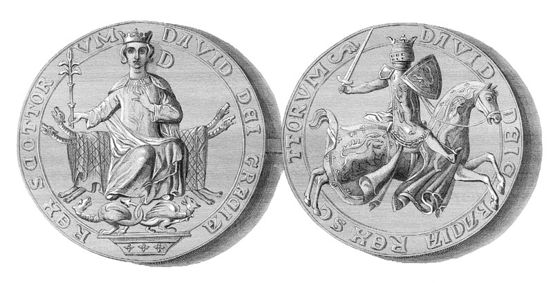Siegel von David I., Fürst der Kumbrer, König der Schotten